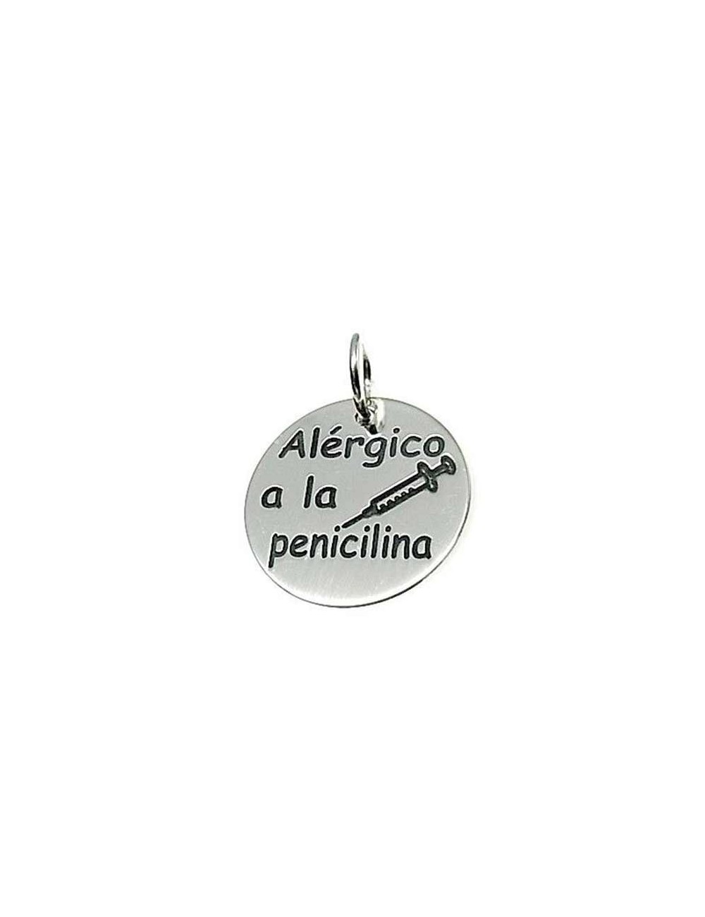 Colgante "Alérgico a la Penicilina" en plata