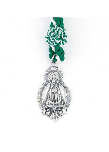 Medalla romera Virgen Cabeza oval peana