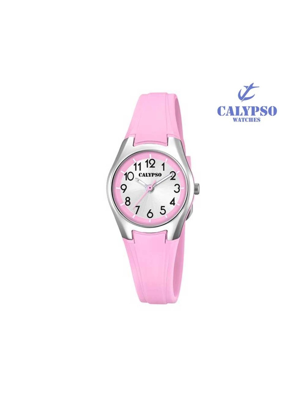 Reloj Calypso niña goma rosa redondo K5750-4