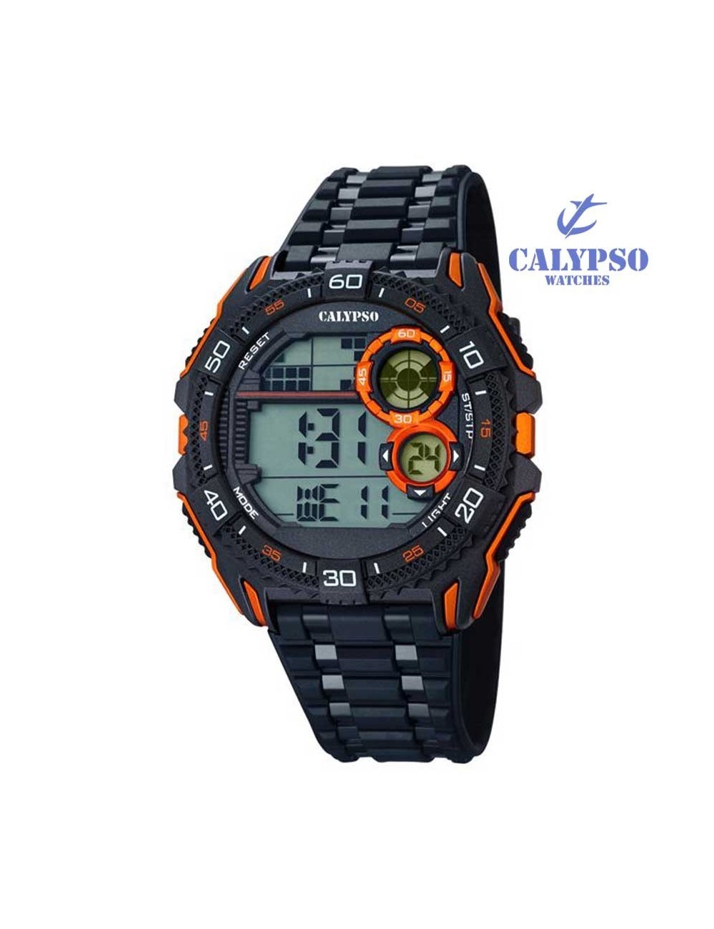 Reloj Calypso hombre digital goma negro naranja K5670-6