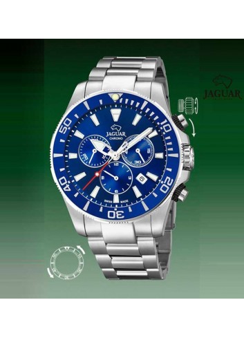 Reloj Jaguar hombre diver azul cronografo bisel J861-2