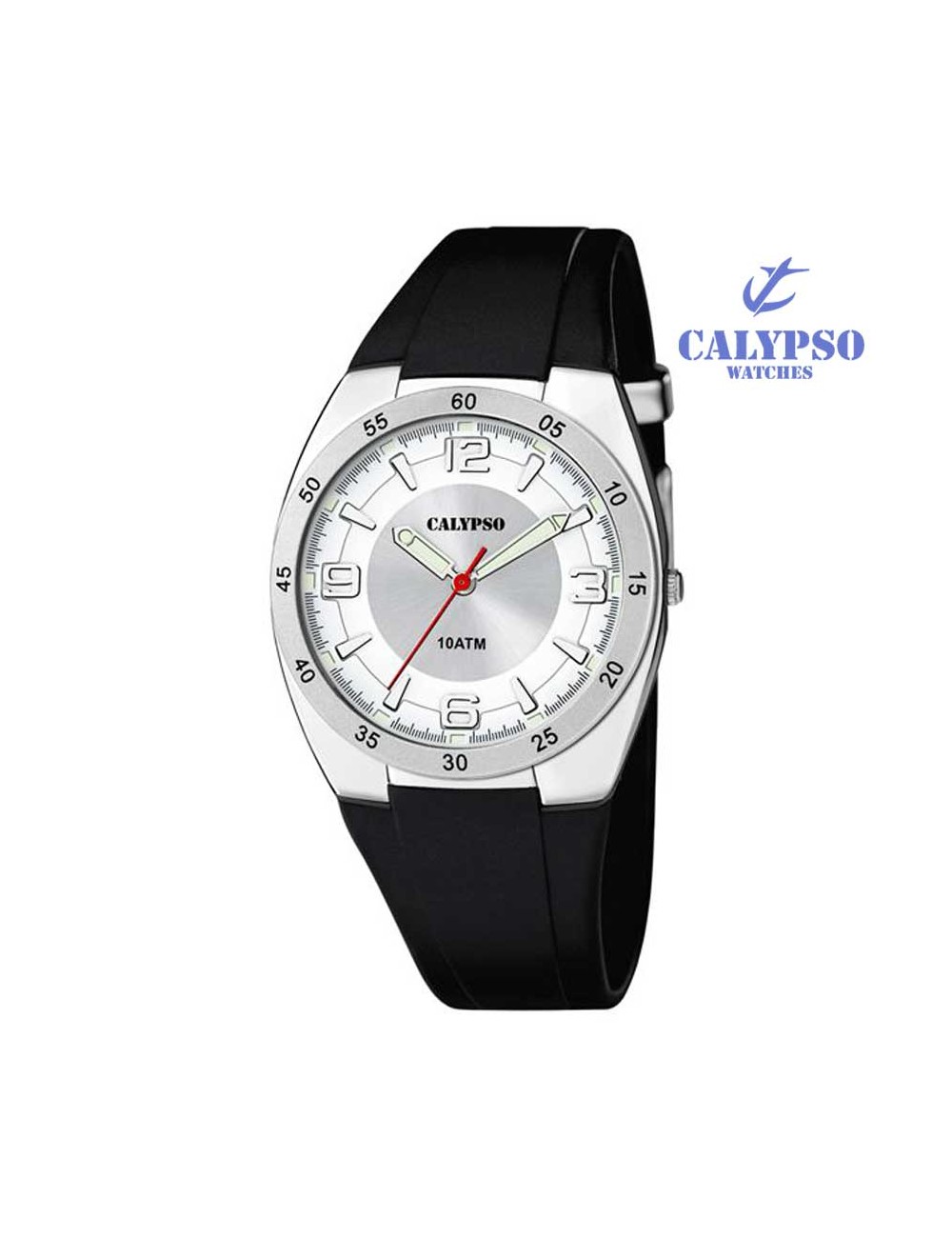 Reloj Calypso hombre goma negro redondo K5753-1