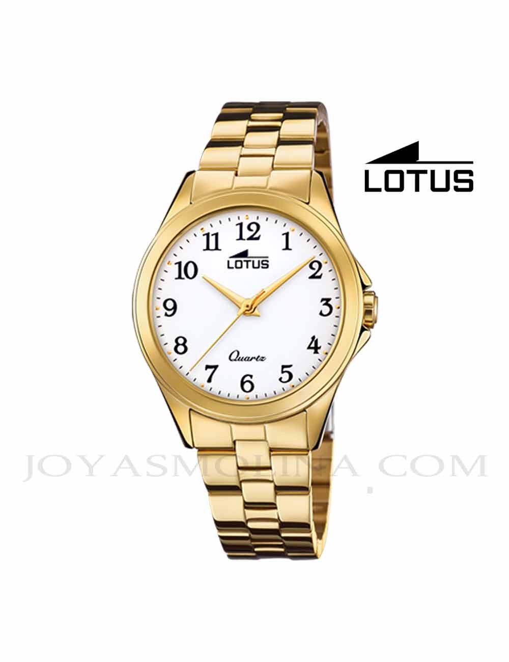 ❤️ Reloj Lotus de mujer dorado cronógrafo nácar y circonitas