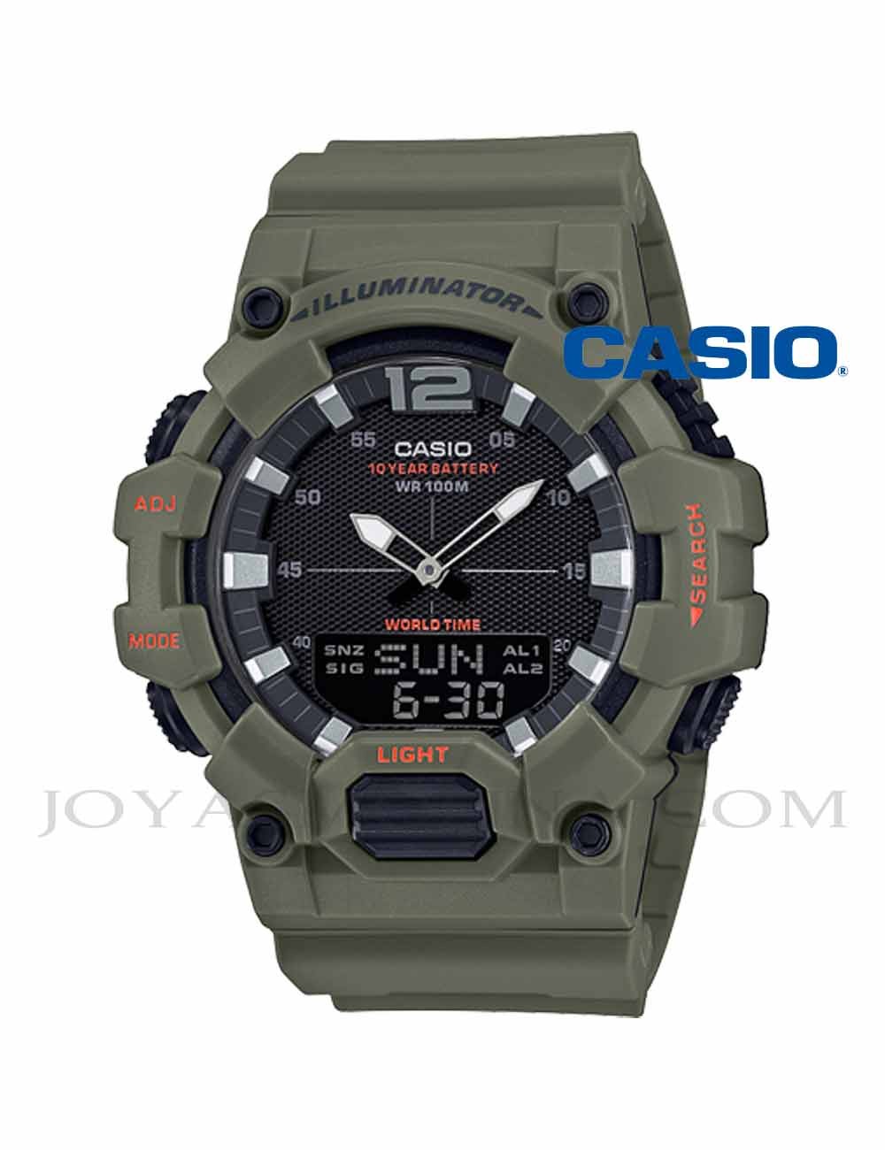 Reloj Casio hombre verde agujas digital HDC-700-3A2VEF