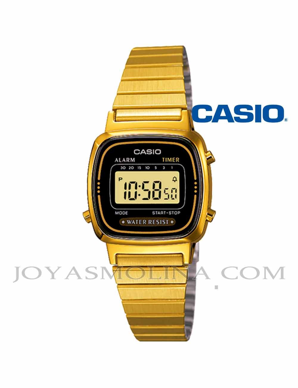 Reloj Casio digital plateado mujer