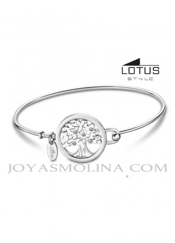Brazalete acero Lotus Style árbol de la vida circulo LS2014-2/3