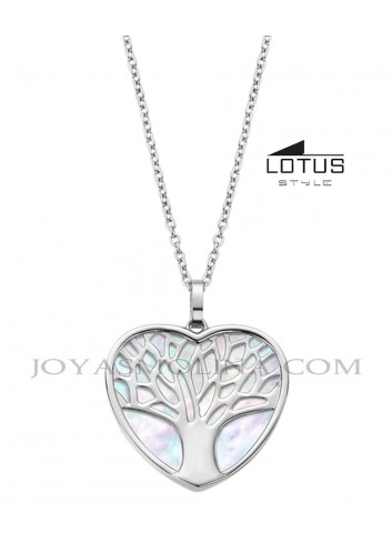 Colgante Lotus Style  árbol de la vida nácar corazón LS2022-1/1