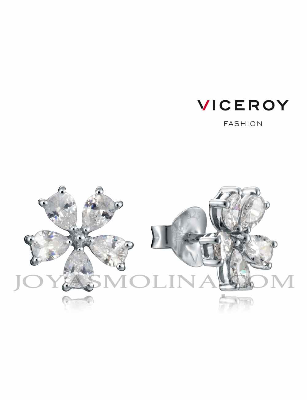 Pendientes Viceroy Jewels flor con circonitas mujer