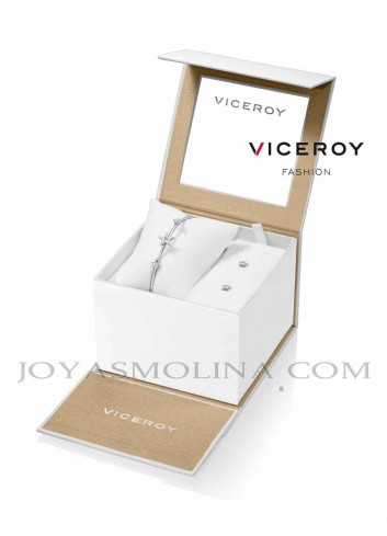Pack brazalete Viceroy Fashion acero y pendientes estrella