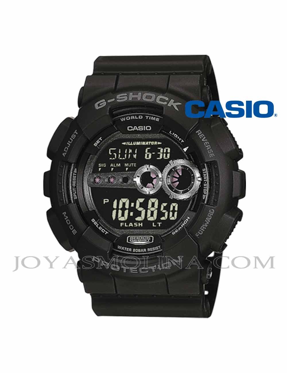 Reloj Casio G-SHOCK  hombre negro agujas gris