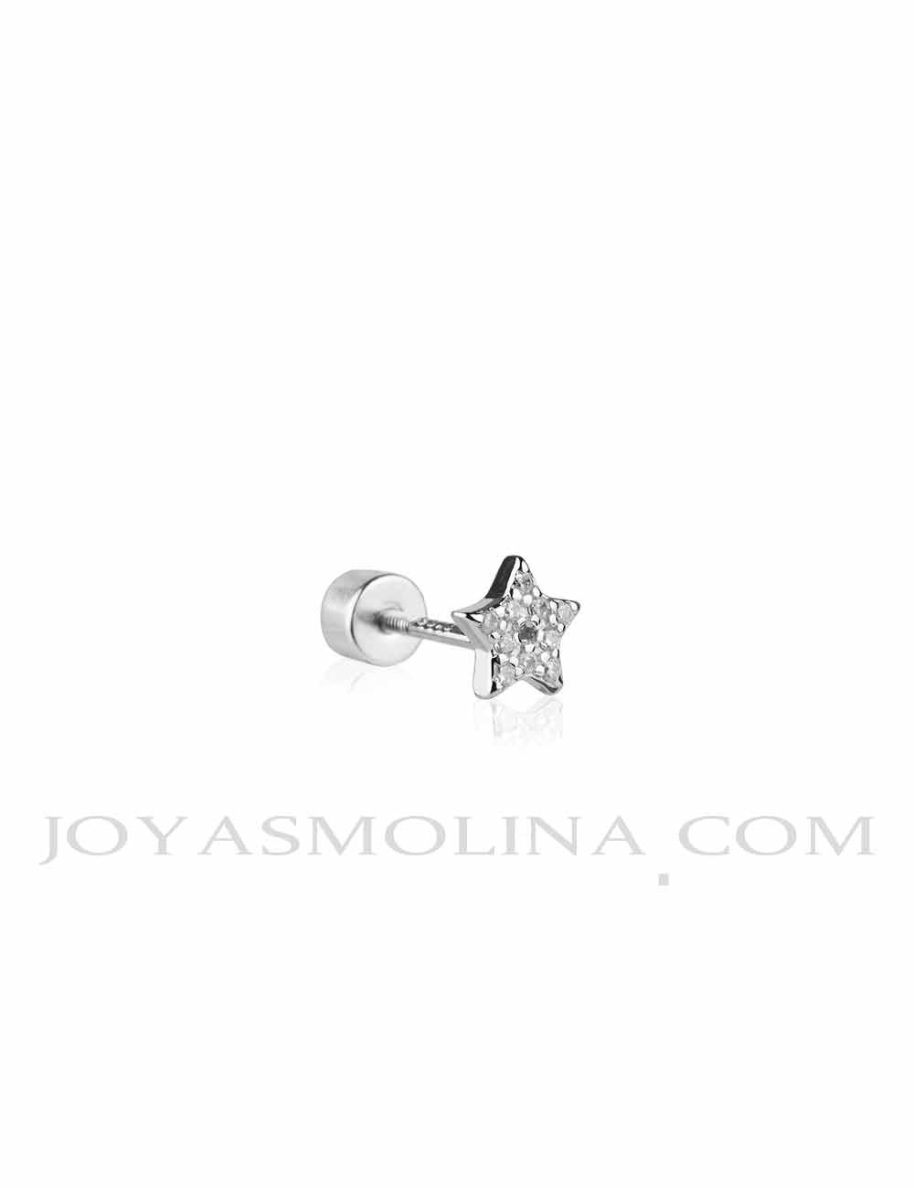 Piercing plata estrella circonitas mini