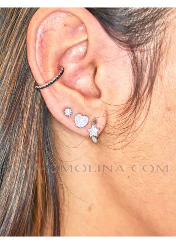 piercing mujer oreja plata