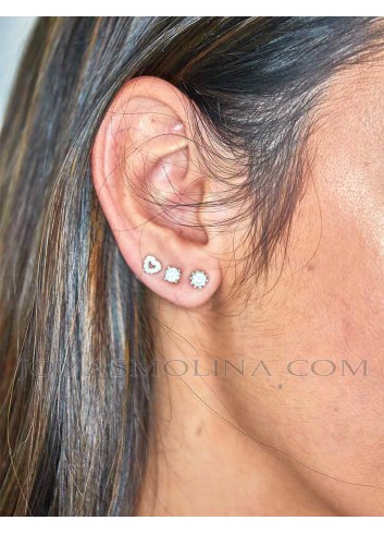 Piercing oreja mujer plata