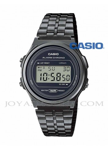Reloj Casio digital redondo negro vintage