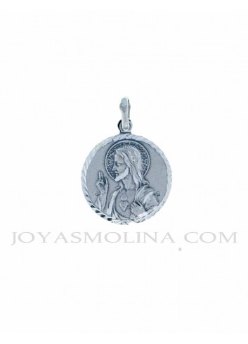 medalla plata sagrado corazon de jesus