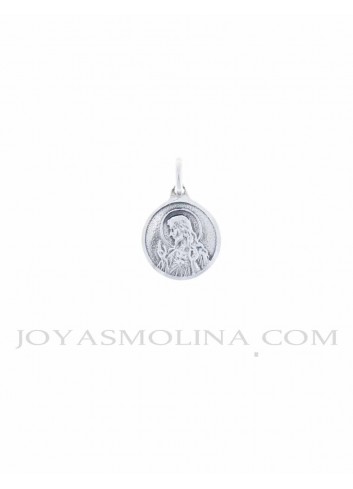 Medalla escapulario Virgen del Carmen plata pequeña