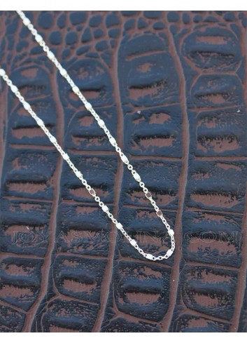 Cadena plata combinada con cubitos 40 cm regulable 45 cm