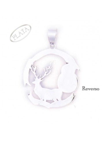 Medalla plata Virgen de la Cabeza con ciervo